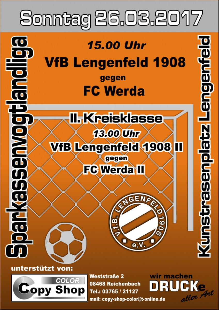 VfB Lengenfeld  spielt gegen den FC Werda