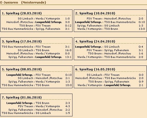 Spielplan